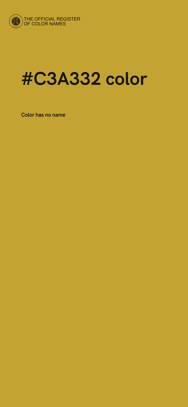 #C3A332 color image