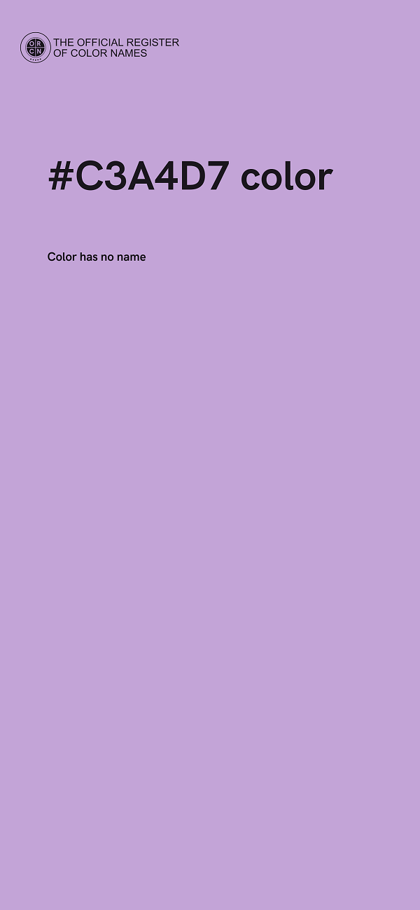#C3A4D7 color image