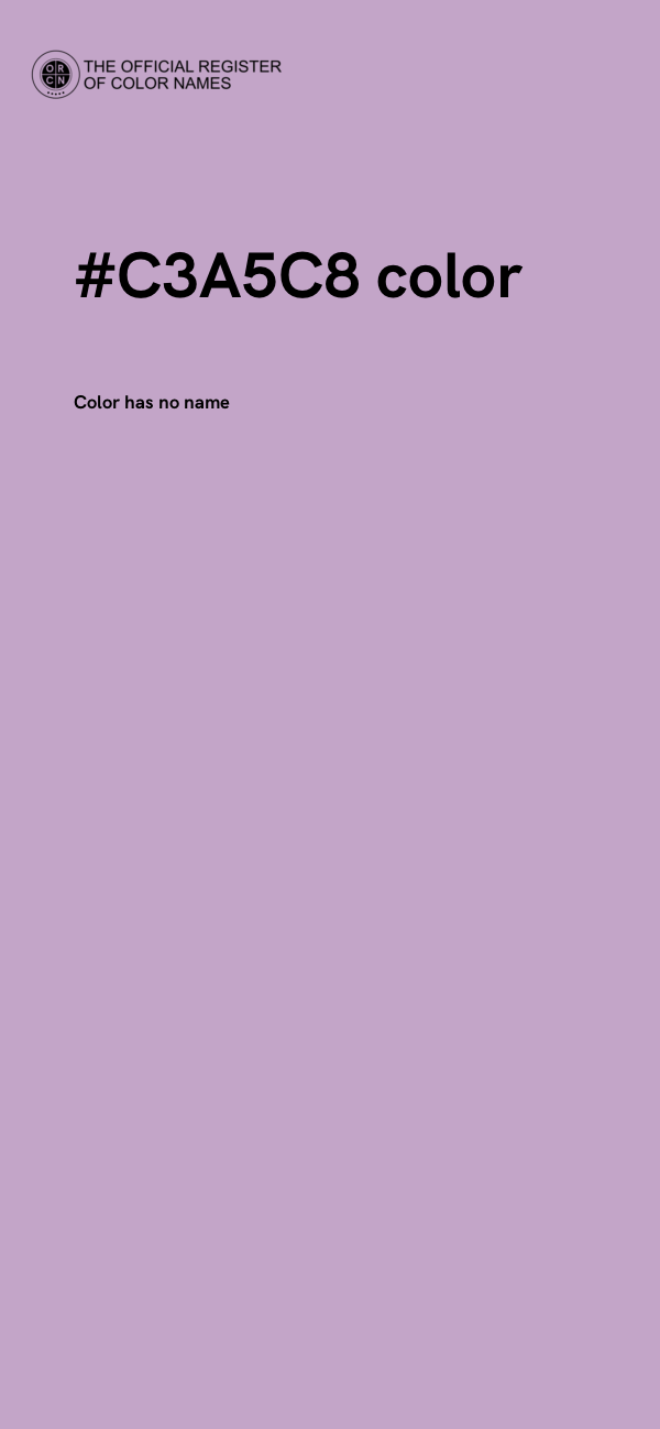 #C3A5C8 color image
