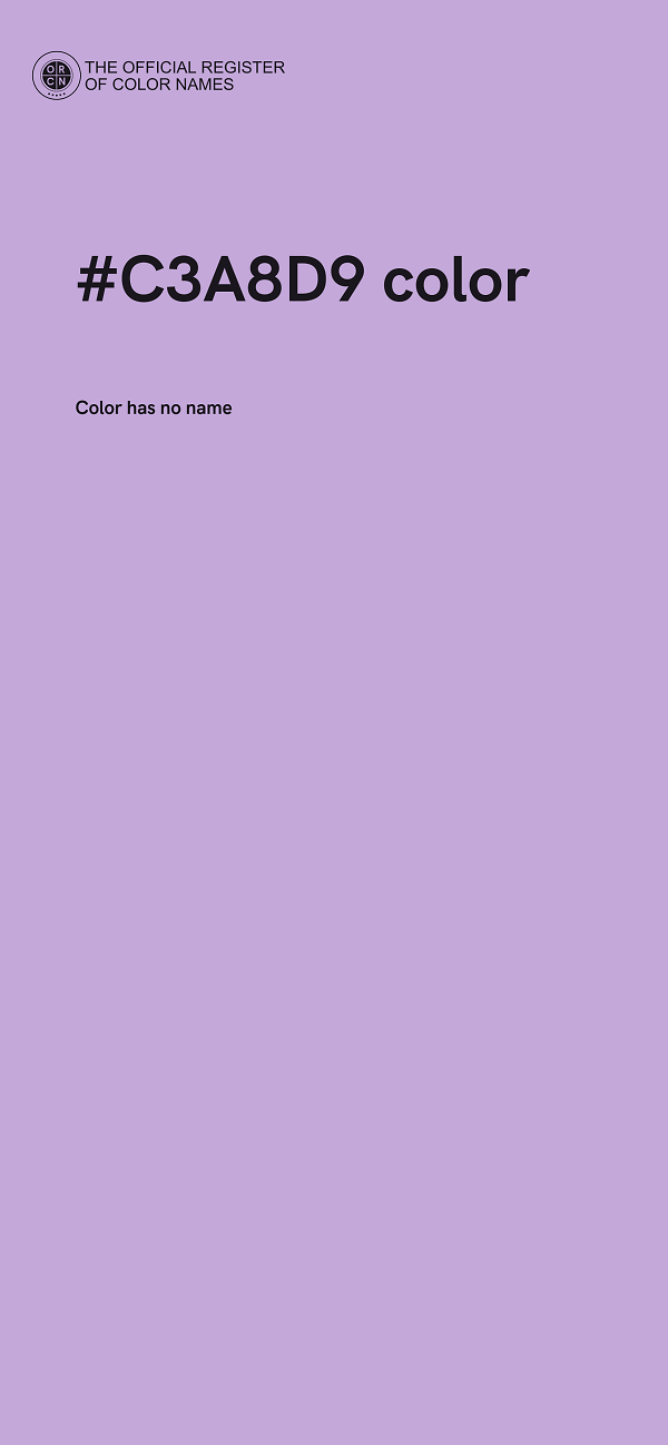 #C3A8D9 color image