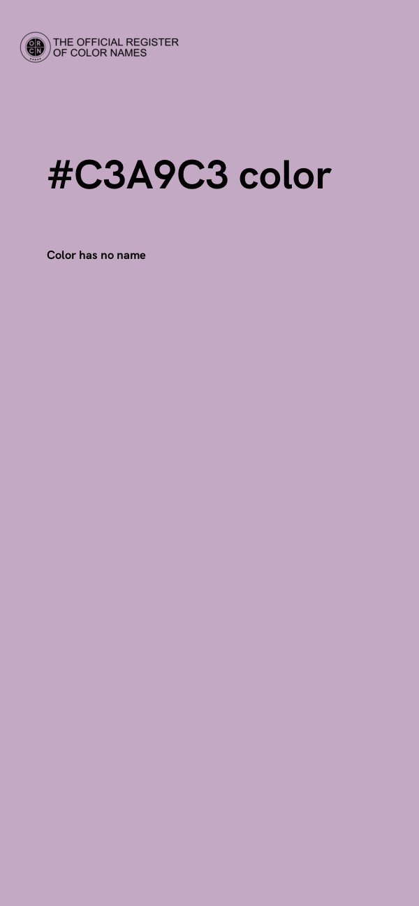 #C3A9C3 color image