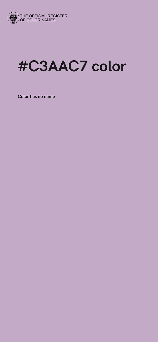 #C3AAC7 color image