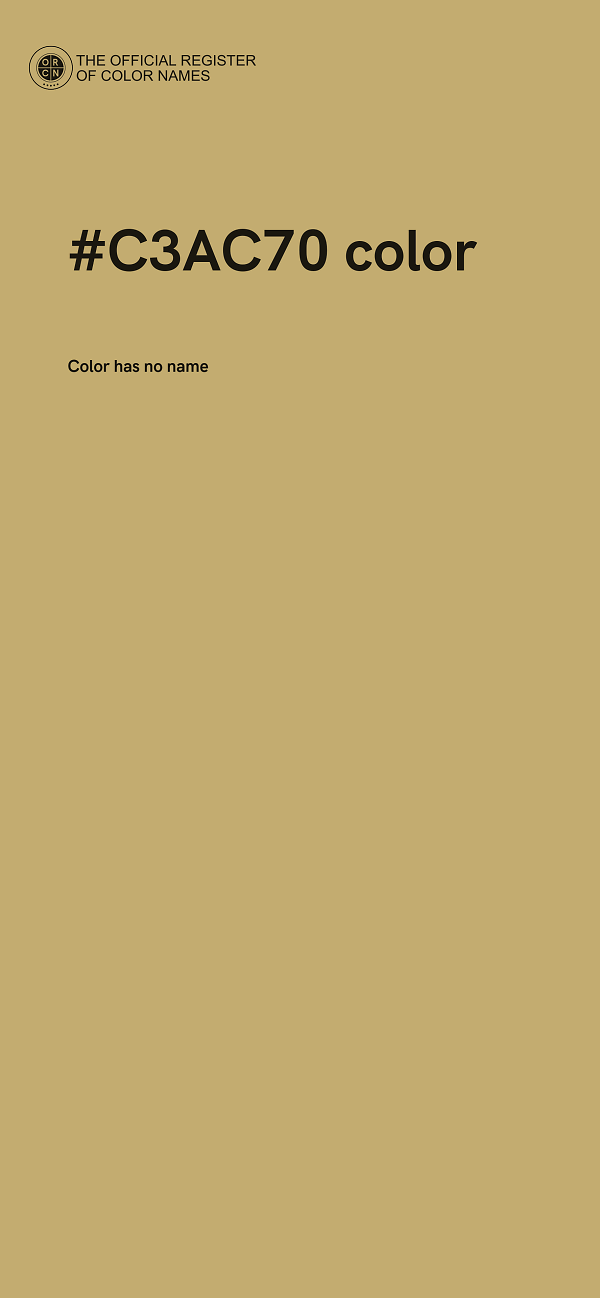 #C3AC70 color image