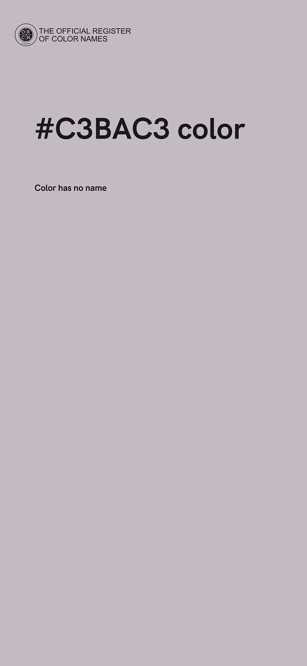 #C3BAC3 color image