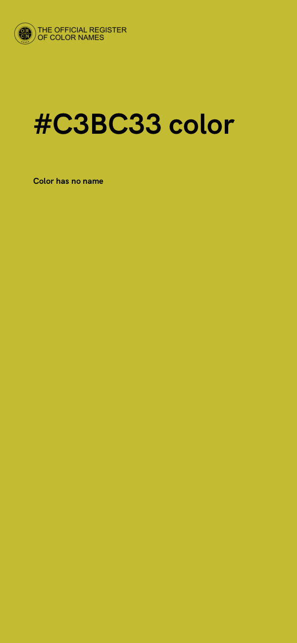 #C3BC33 color image
