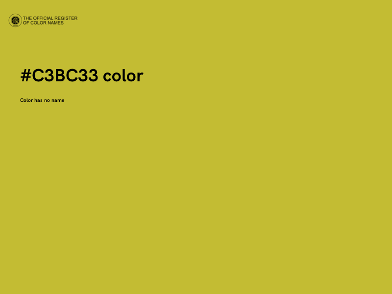 #C3BC33 color image