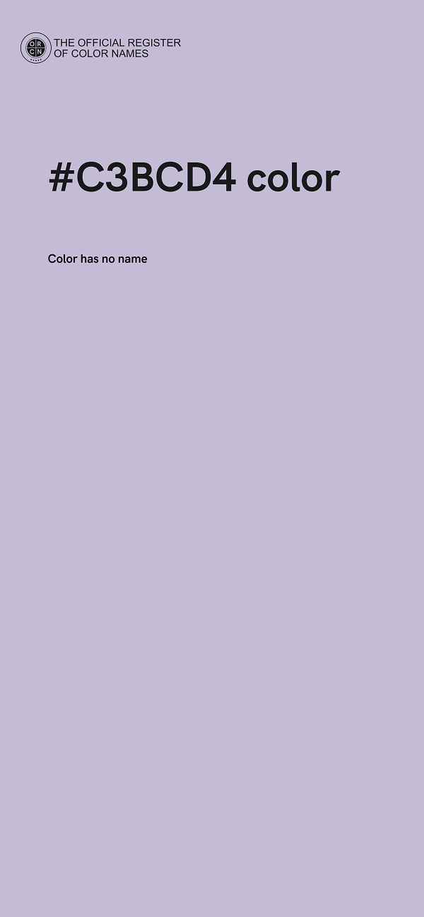 #C3BCD4 color image
