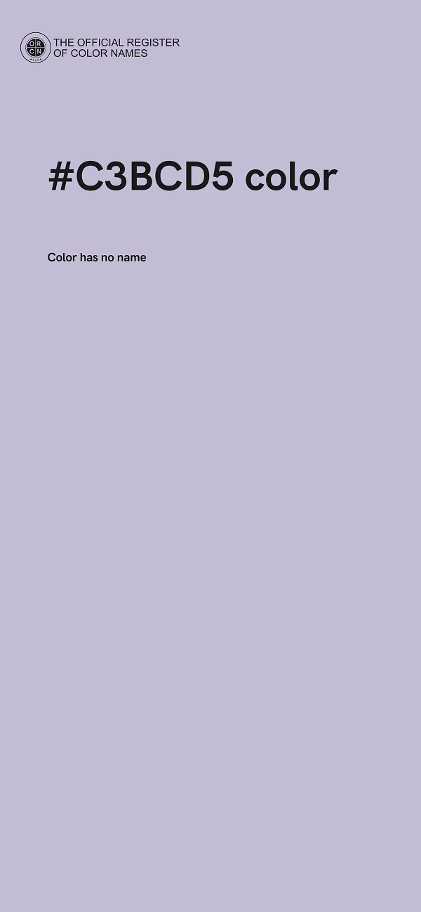 #C3BCD5 color image