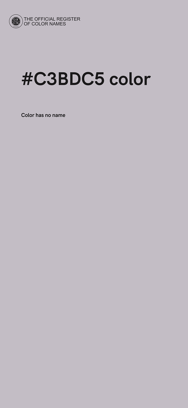 #C3BDC5 color image