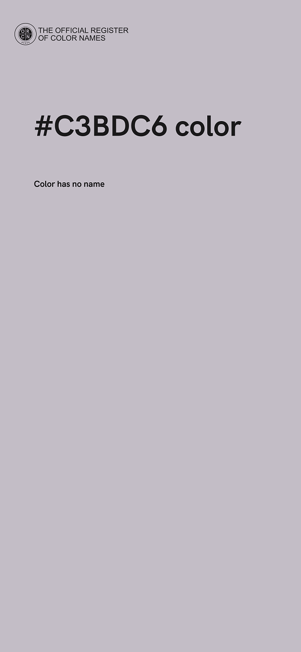 #C3BDC6 color image