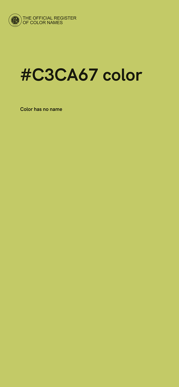 #C3CA67 color image