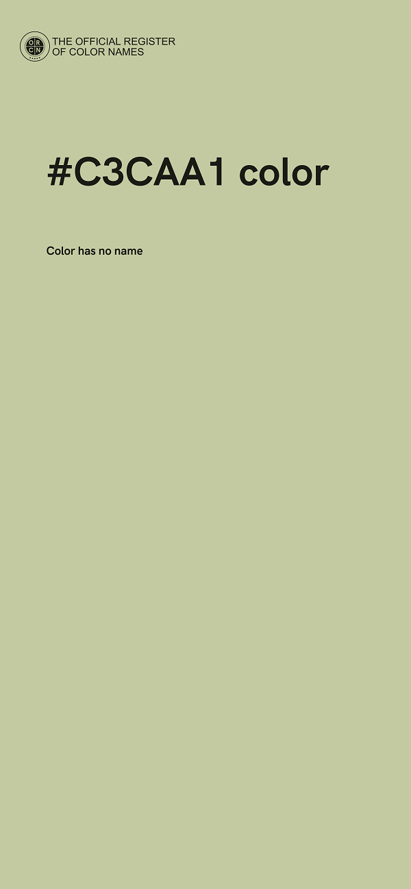 #C3CAA1 color image