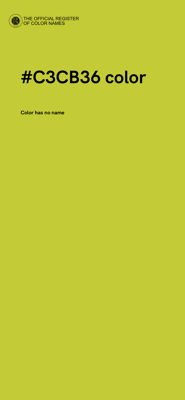 #C3CB36 color image