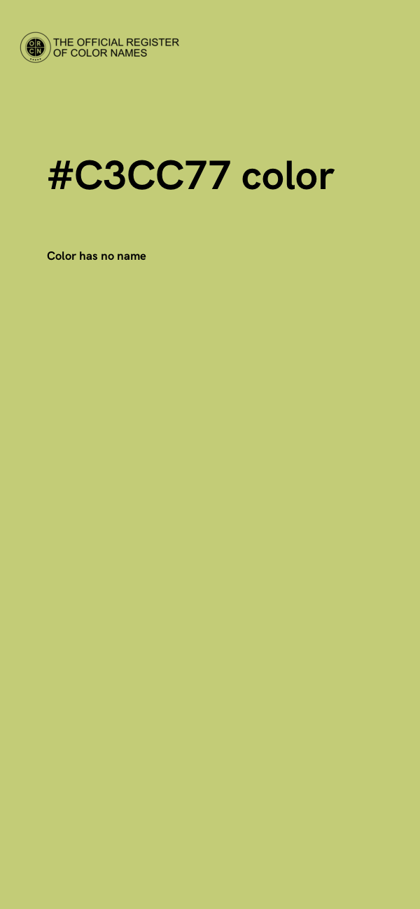 #C3CC77 color image