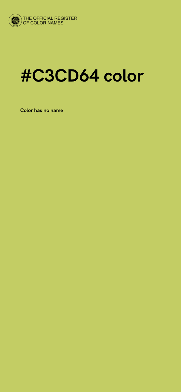 #C3CD64 color image