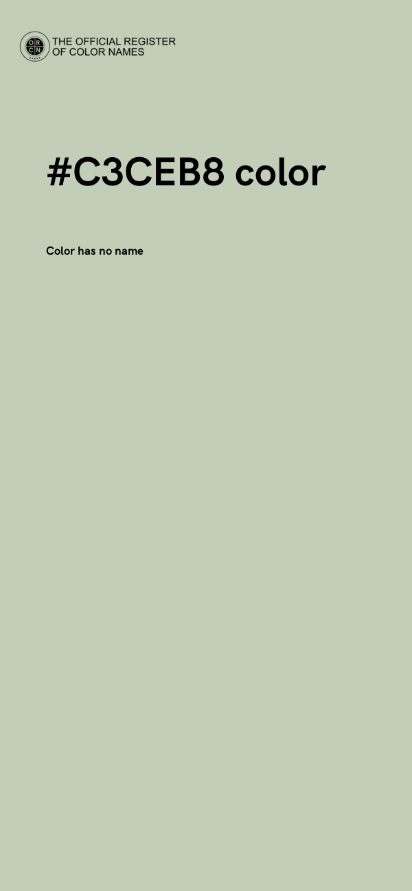 #C3CEB8 color image