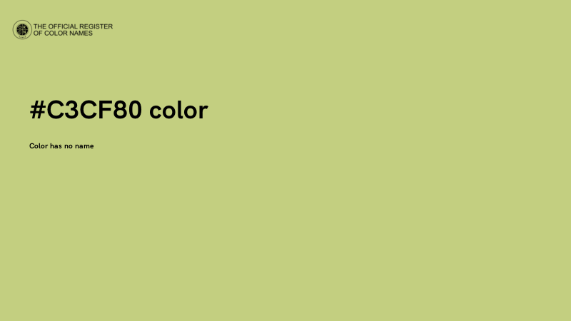 #C3CF80 color image