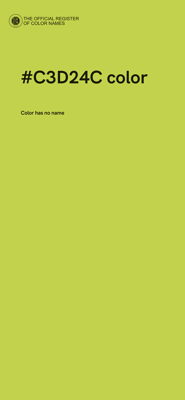 #C3D24C color image