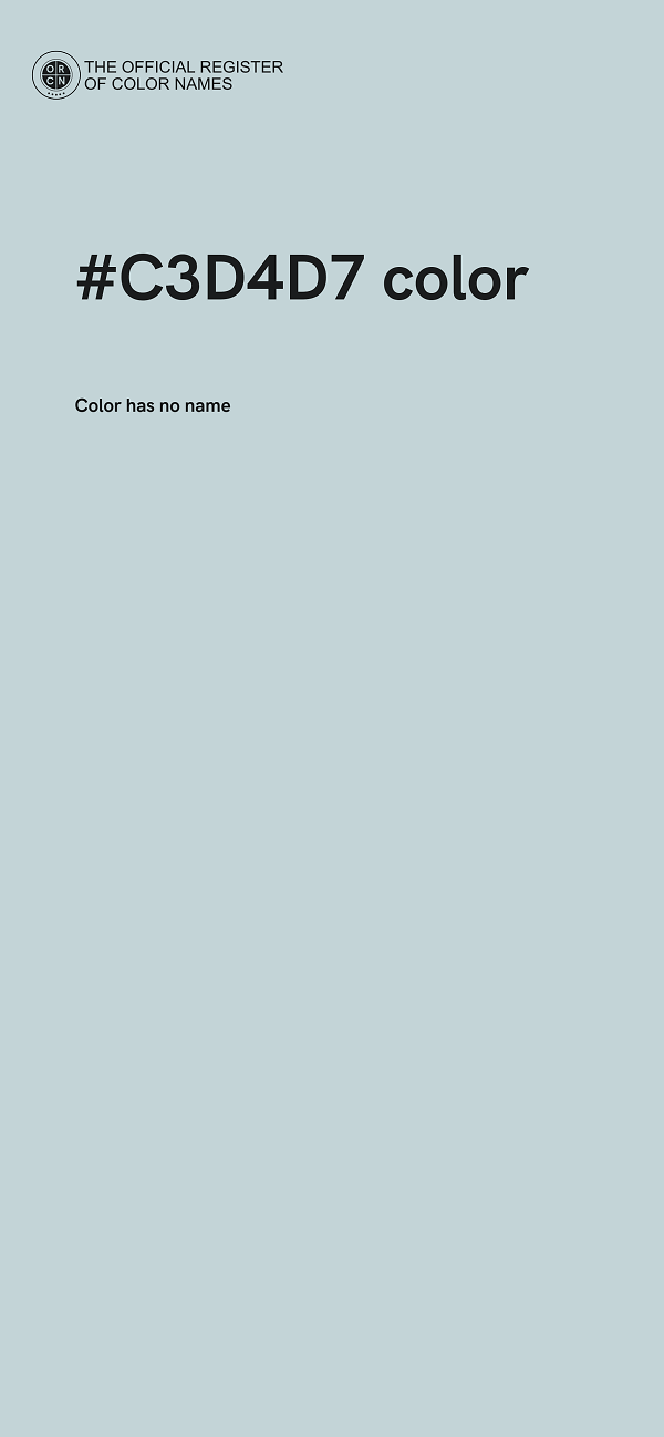#C3D4D7 color image