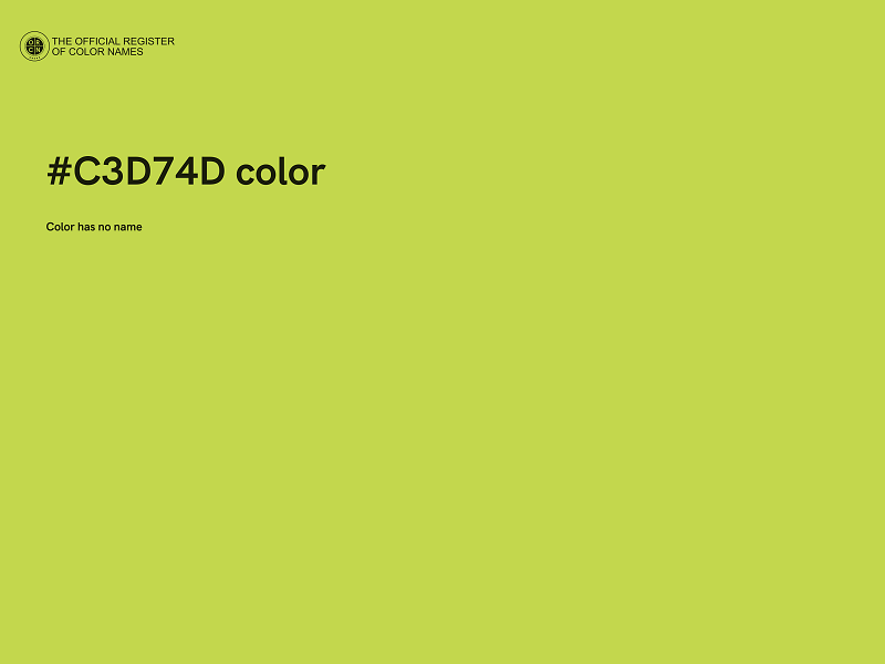 #C3D74D color image