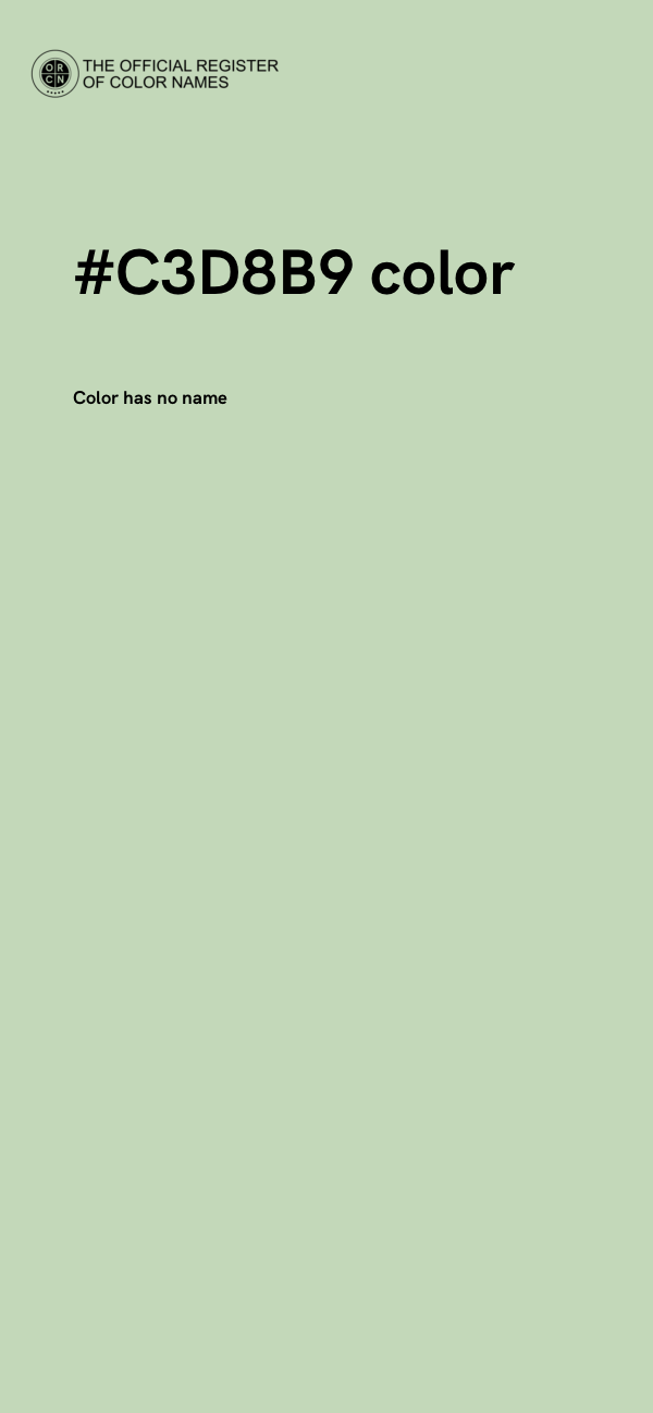 #C3D8B9 color image