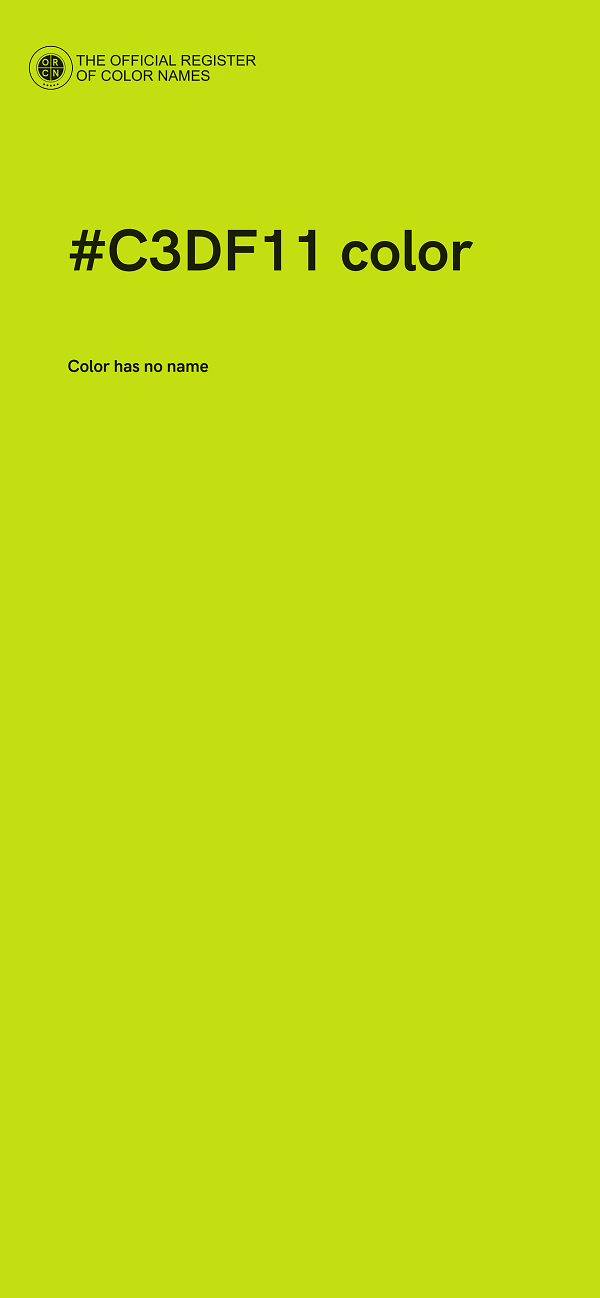#C3DF11 color image