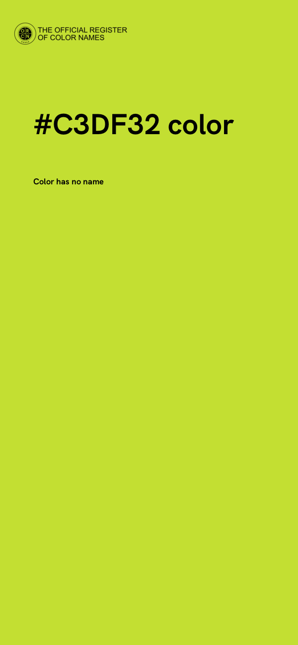 #C3DF32 color image
