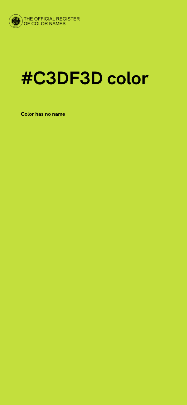 #C3DF3D color image