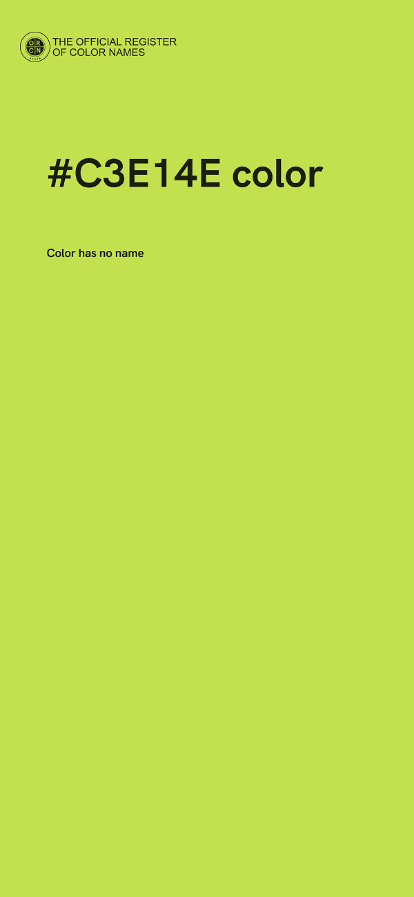 #C3E14E color image