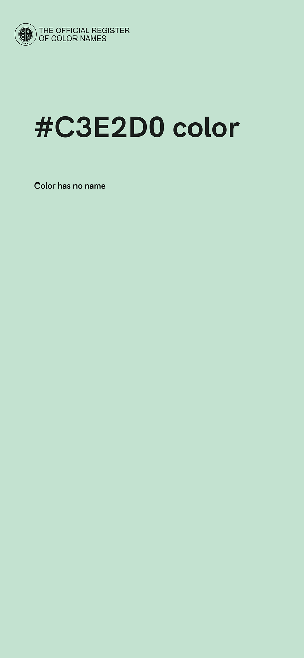#C3E2D0 color image