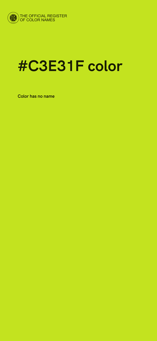 #C3E31F color image
