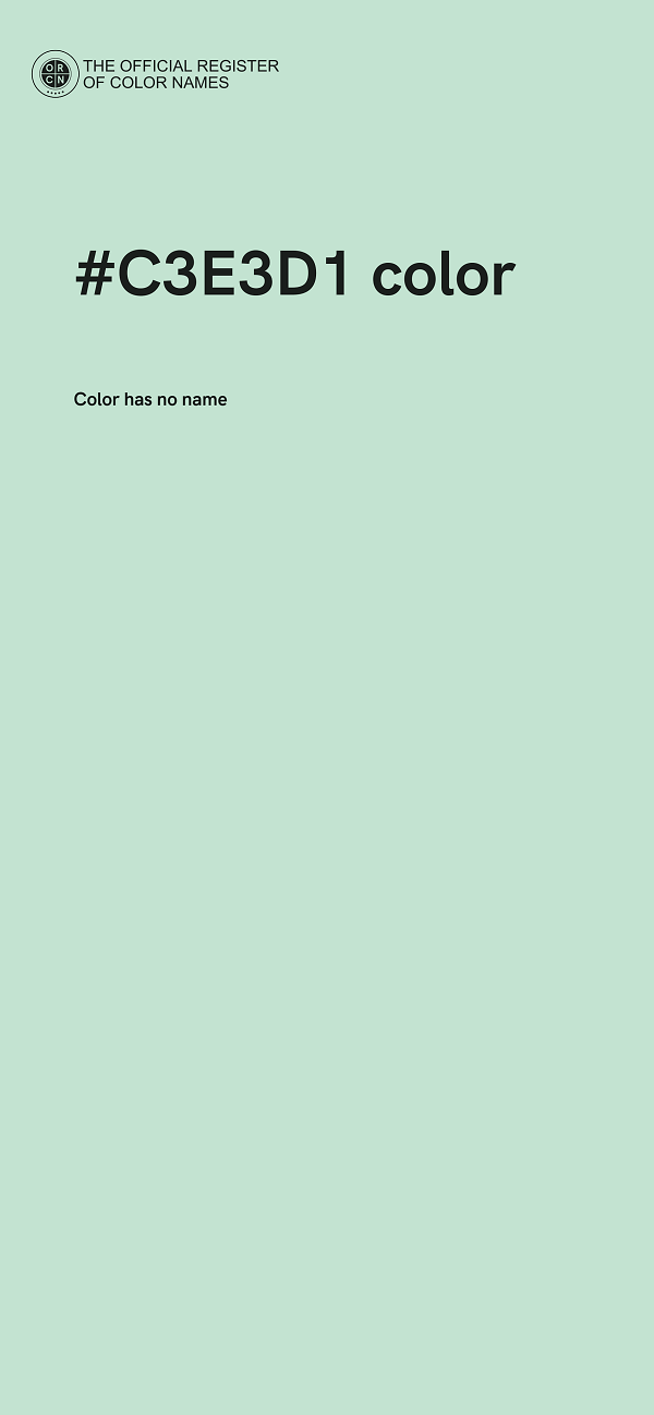#C3E3D1 color image