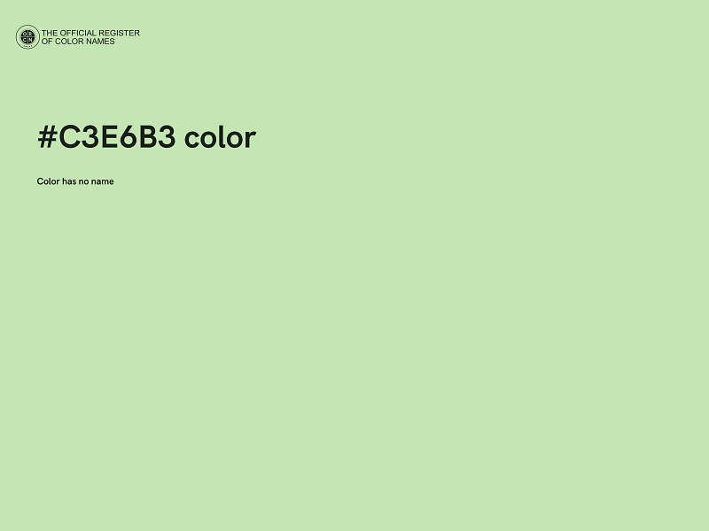 #C3E6B3 color image
