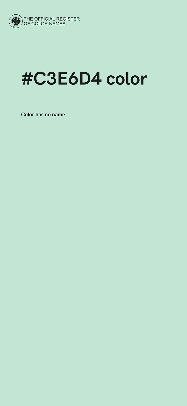 #C3E6D4 color image