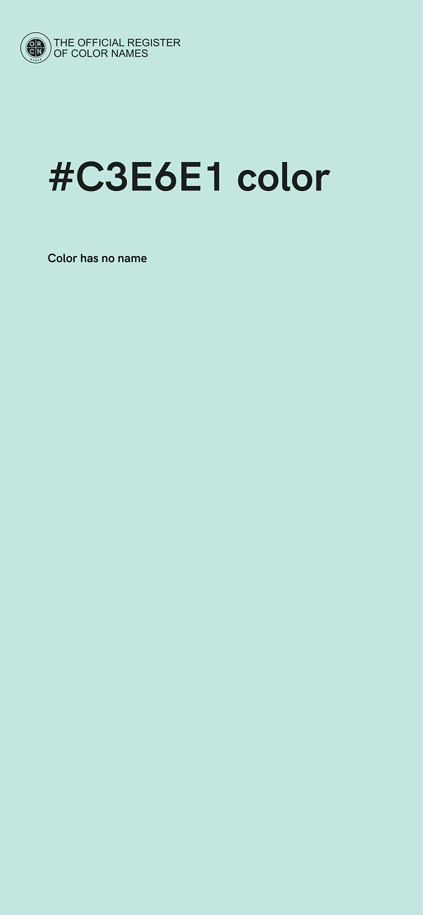 #C3E6E1 color image