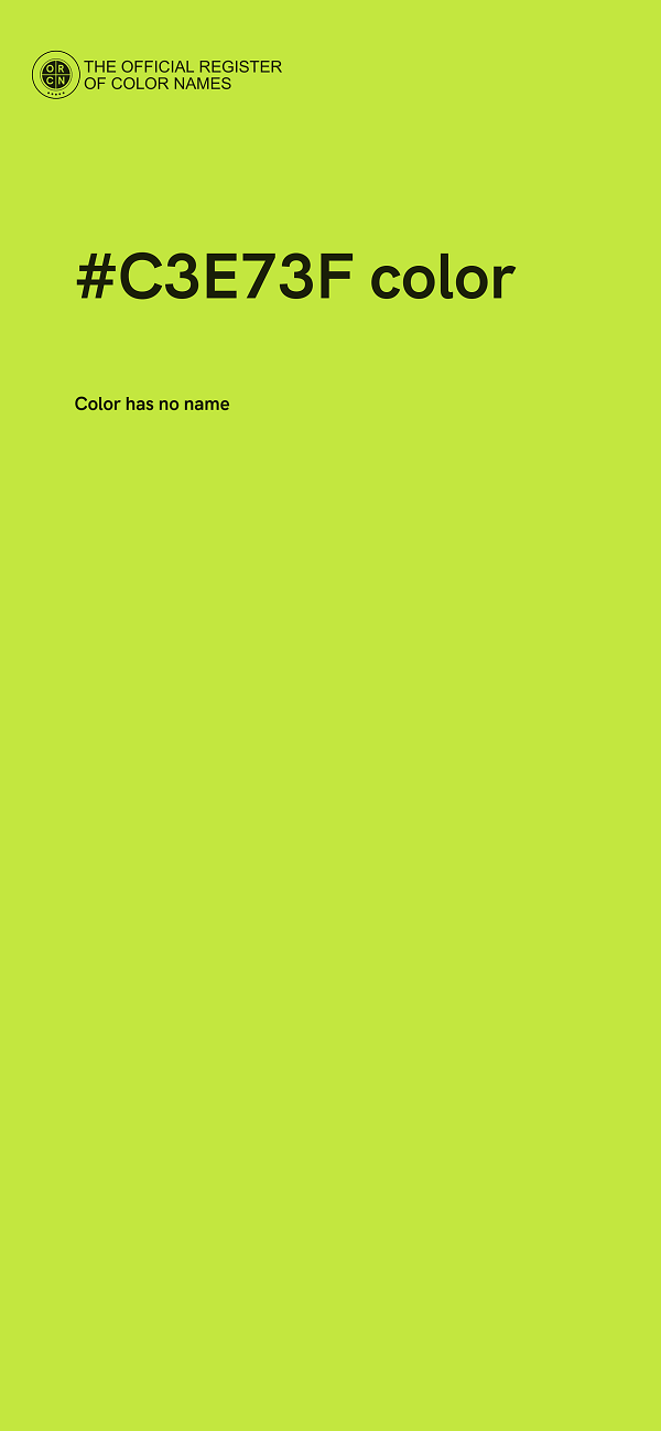 #C3E73F color image