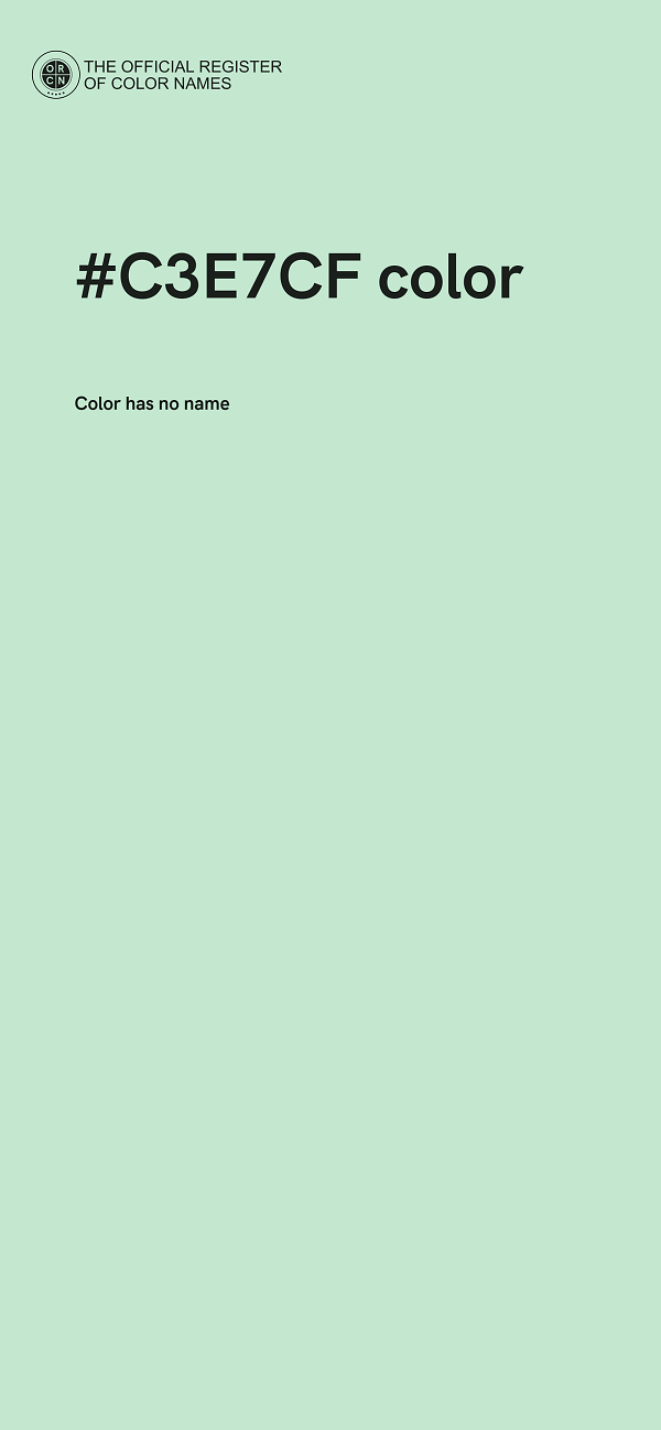 #C3E7CF color image