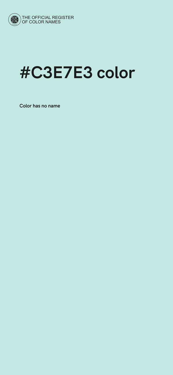#C3E7E3 color image