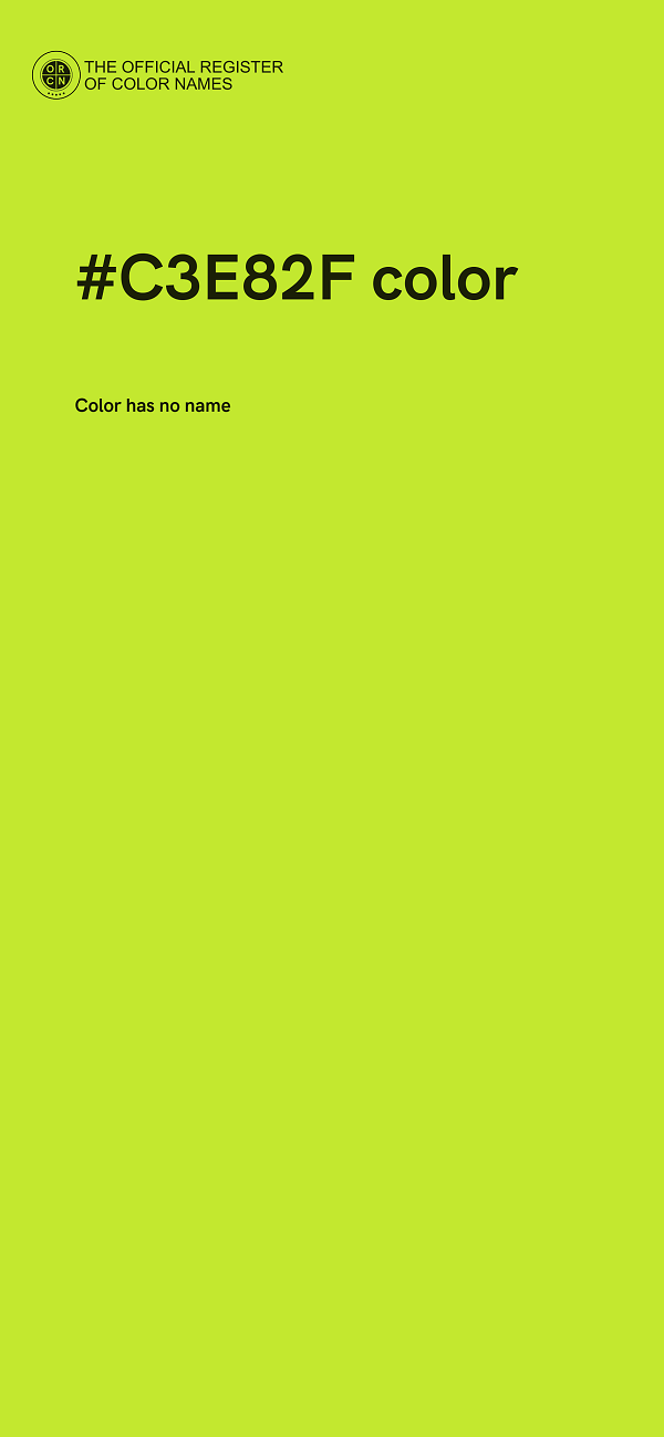 #C3E82F color image