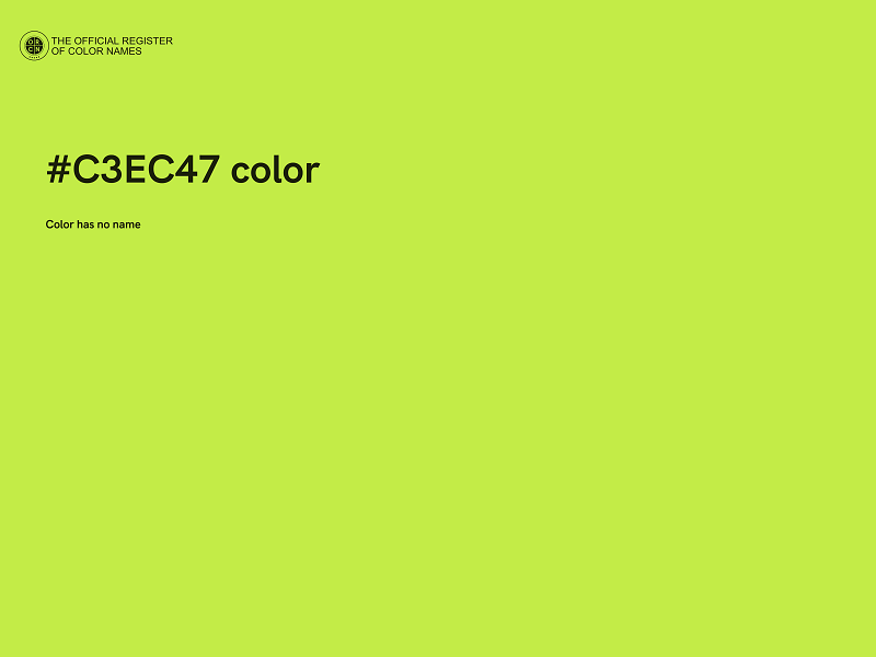 #C3EC47 color image