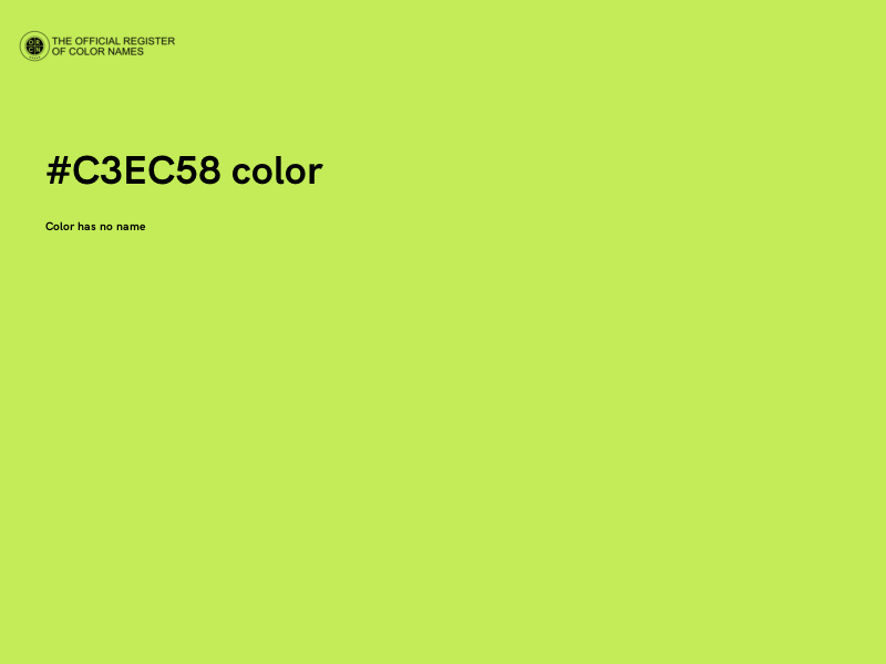 #C3EC58 color image