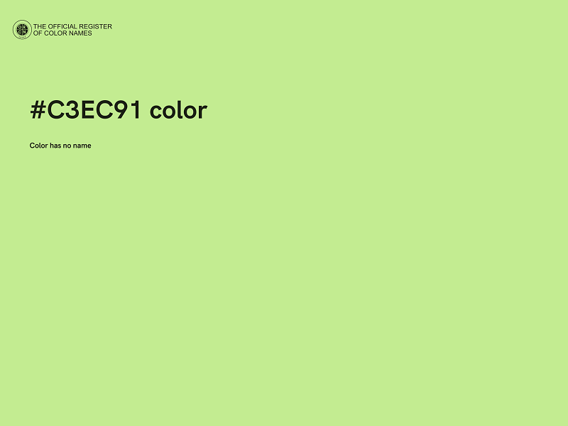 #C3EC91 color image