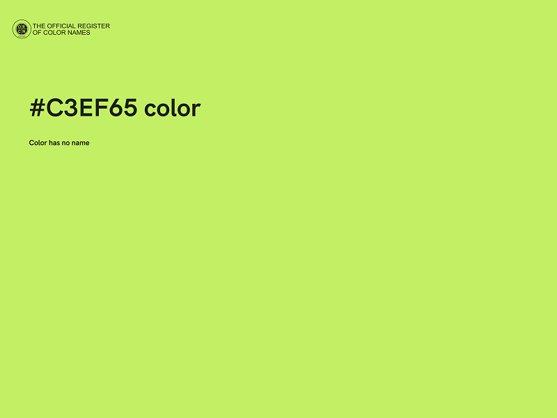 #C3EF65 color image