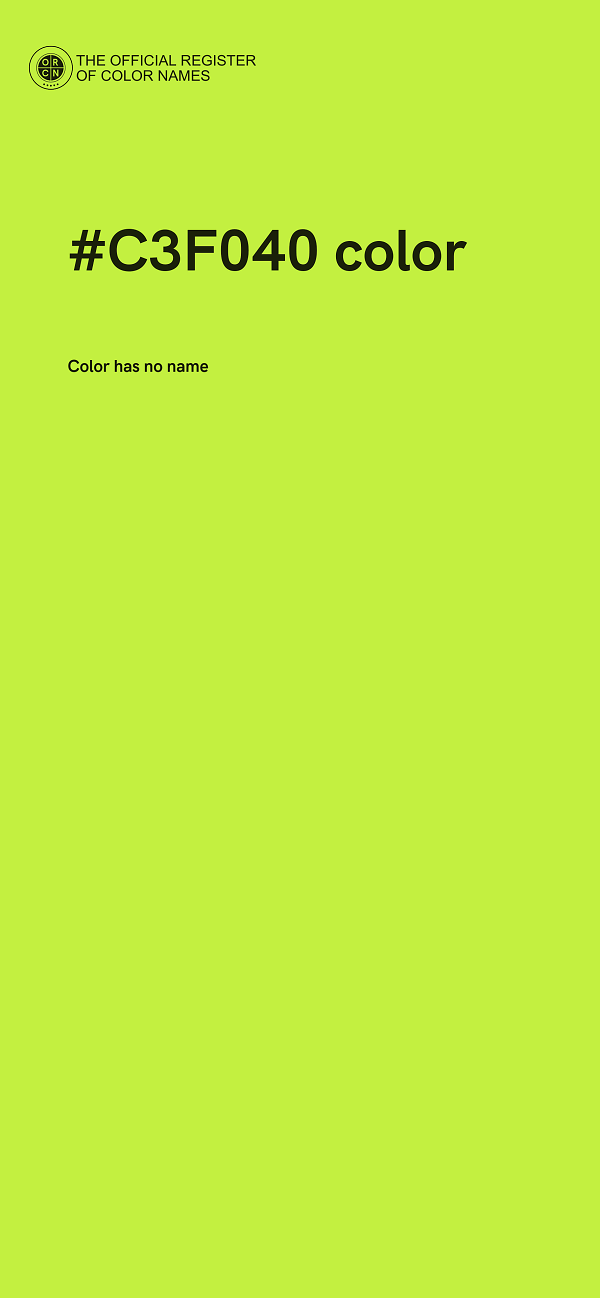 #C3F040 color image