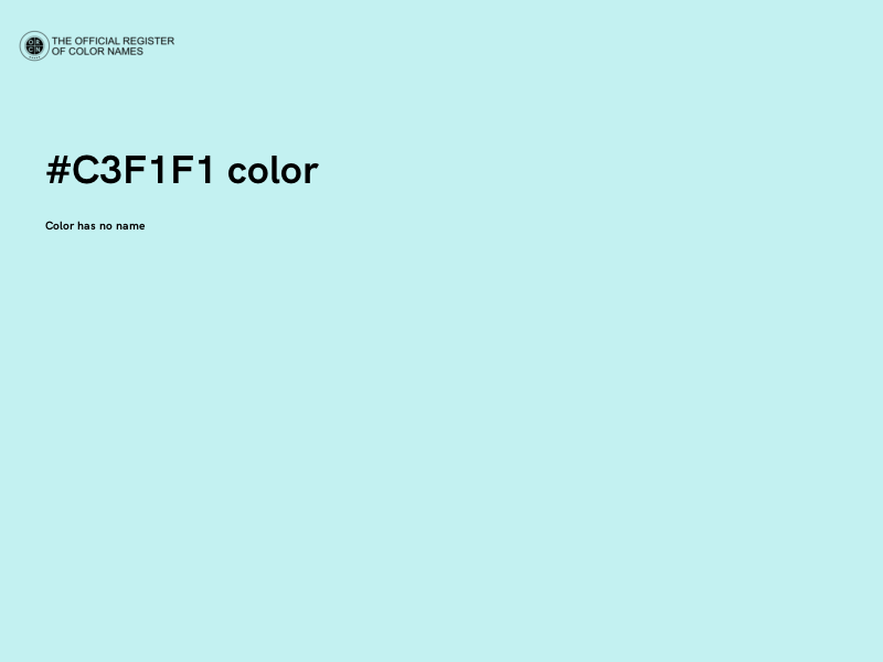 #C3F1F1 color image