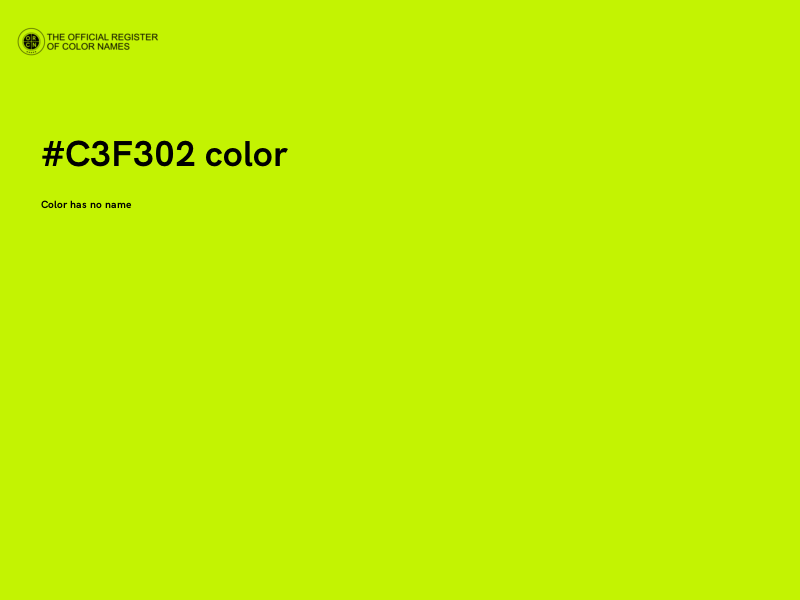 #C3F302 color image