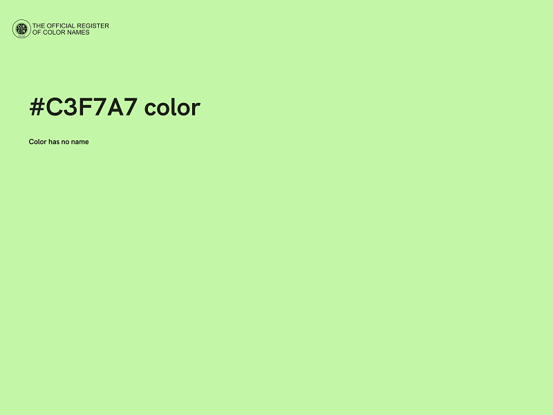 #C3F7A7 color image