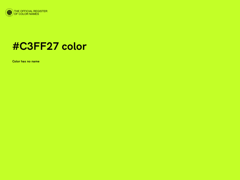 #C3FF27 color image