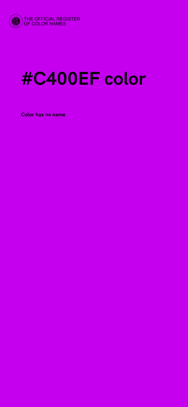 #C400EF color image