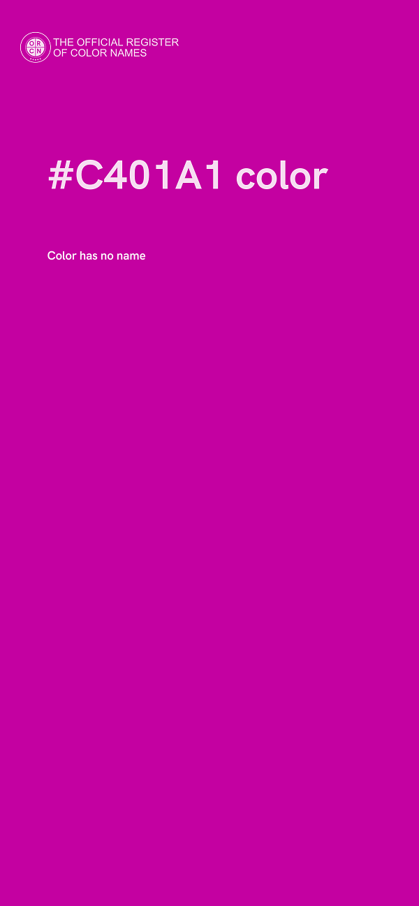#C401A1 color image